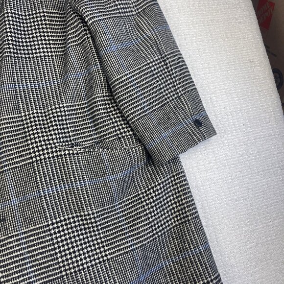 McGregor Vintage 60's Coat Mens 44 Grey / Black Plaid Wool Made in USA Read* - Picture 6 of 16